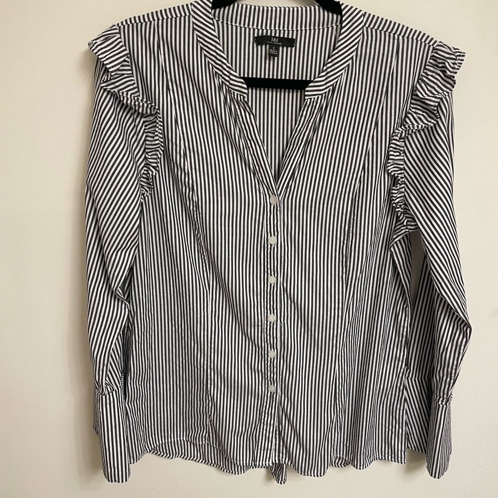 My Michelle Striped Blouse Size L